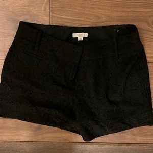 Black lace shorts